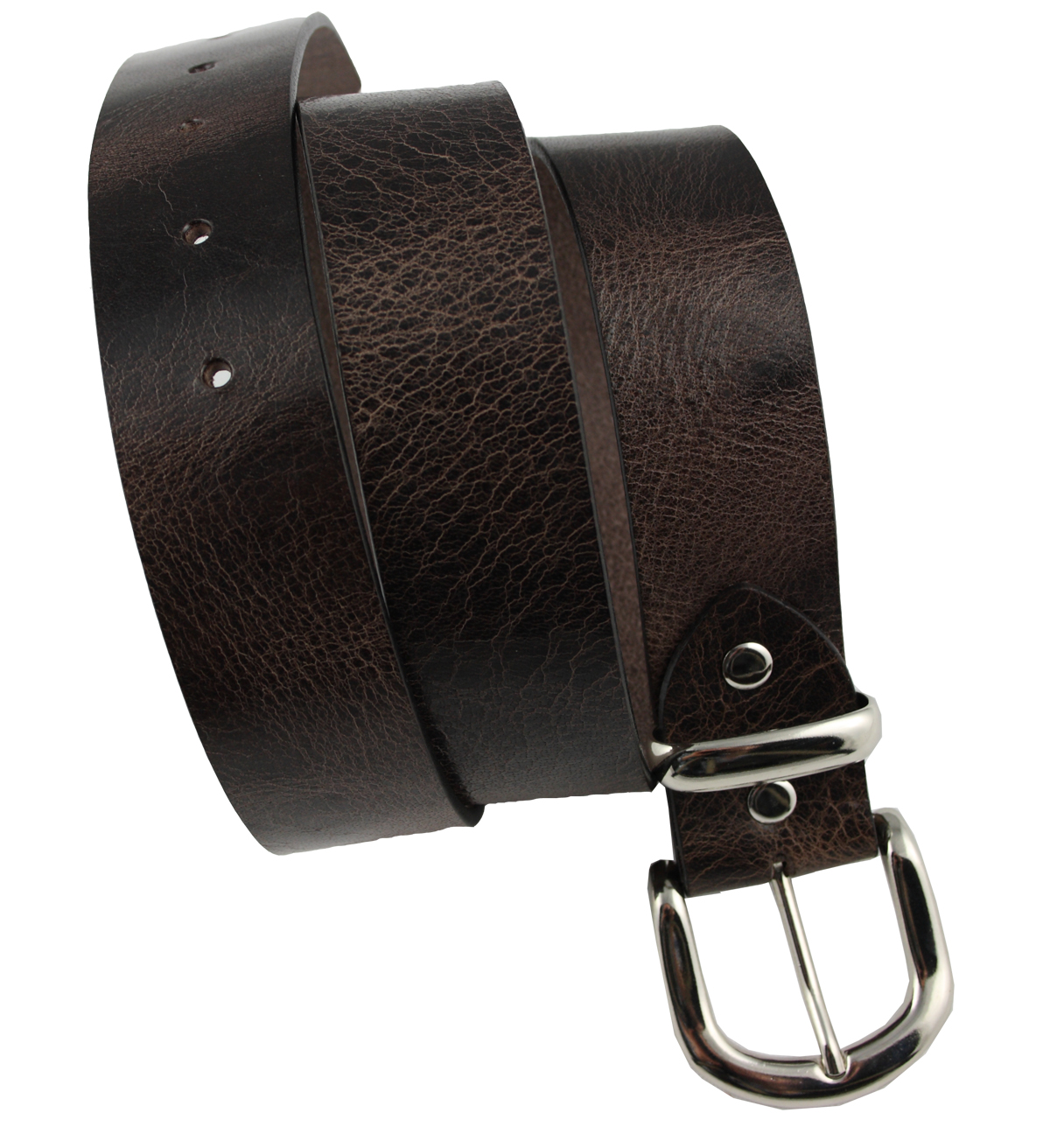 WESTERN SPEICHER Gürtel Leder Wechselgürtel City braun mit Schnalle 85cm 125cm