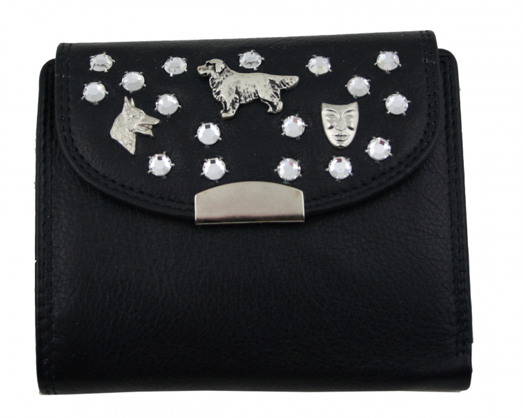 WESTERN-SPEICHER Geld Börse Portemonnaie Leder Strass  Swarovski Elements Bea 70