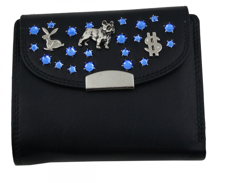 WESTERN-SPEICHER Geld Börse Portemonnaie Leder Strass  Swarovski Elements Bea 72