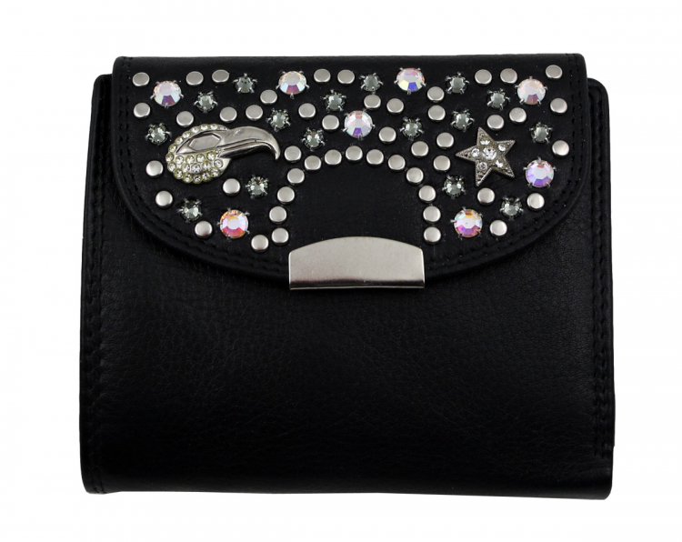 WESTERN-SPEICHER Geld Börse Portemonnaie Leder Strass  Swarovski Elements Bea 47