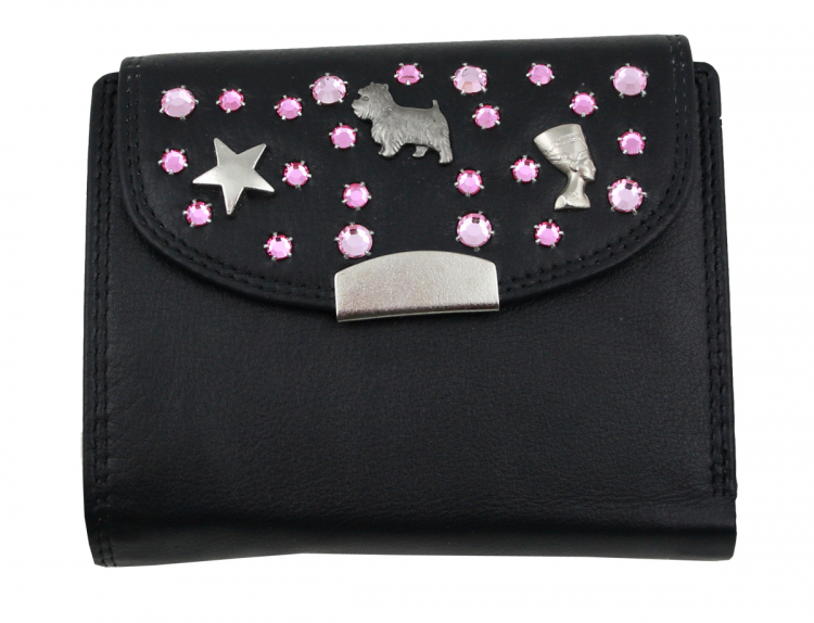 WESTERN-SPEICHER Geld Börse Portemonnaie Leder Strass  Swarovski Elements Bea 59