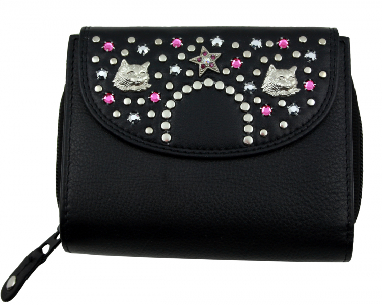 WESTERN-SPEICHER Geldbörse Portemonnaie Leder Strass  Swarovski Elements Klara 61