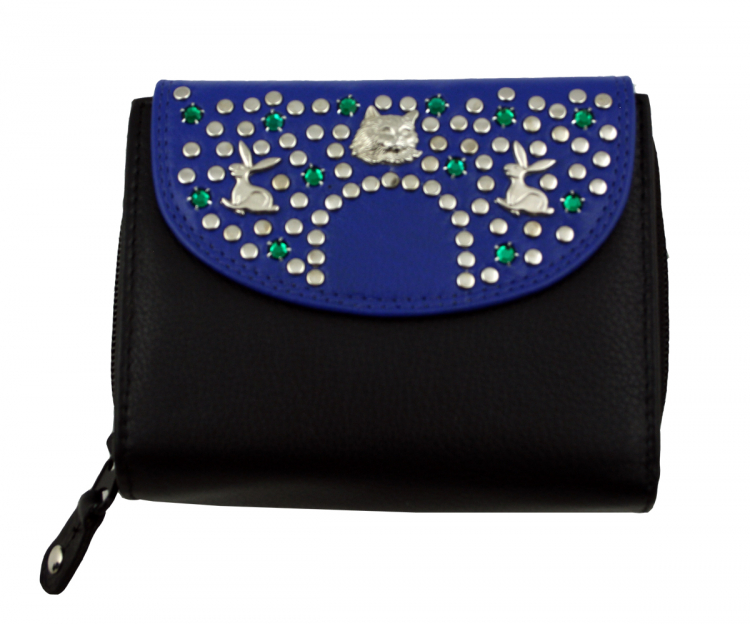 WESTERN-SPEICHER Geldbörse Portemonnaie Leder Strass  Swarovski Elements Klara 14B