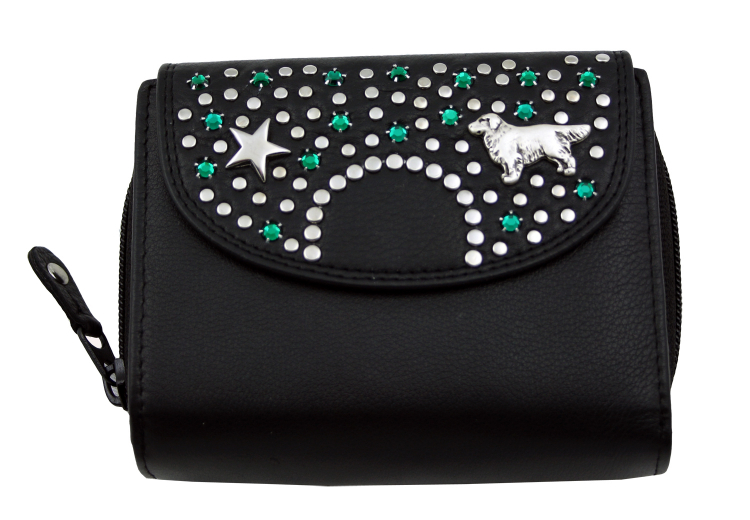WESTERN-SPEICHER Geldbörse Portemonnaie Leder Strass  Swarovski Elements Klara 36