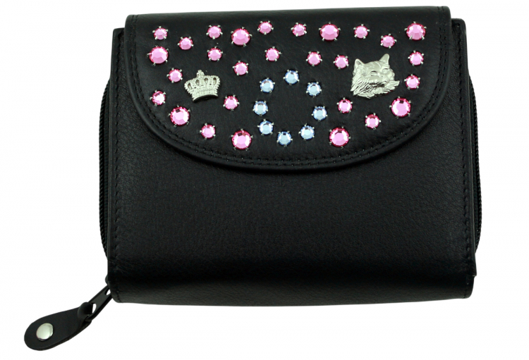 WESTERN-SPEICHER Geldbörse Portemonnaie Leder Strass  Swarovski Elements Klara 67