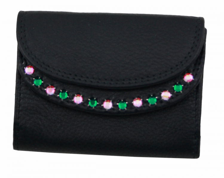 WESTERN-SPEICHER Geldbörse Portemonnaie Leder Strass  Swarovski Elements Lea 131