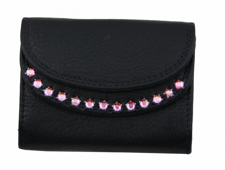 WESTERN-SPEICHER Geldbörse Portemonnaie Leder Strass  Swarovski Elements Lea 132