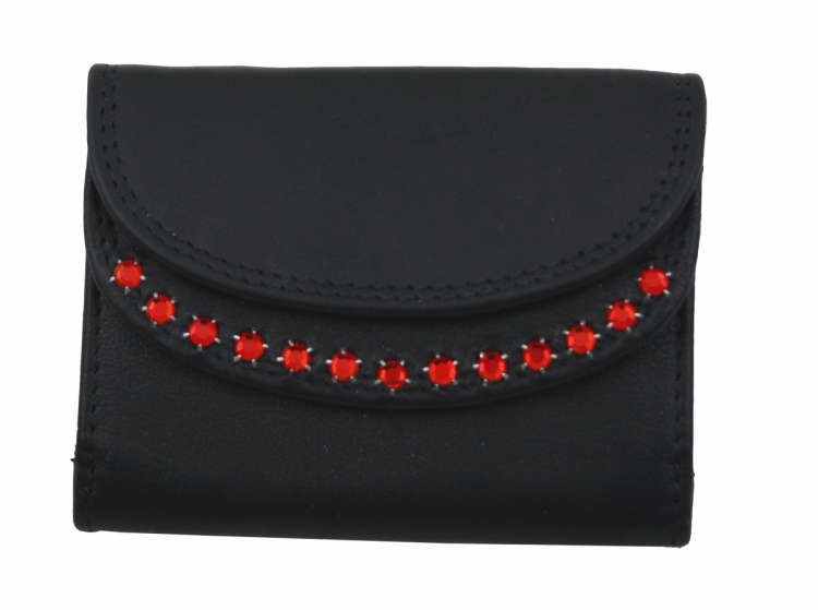 WESTERN-SPEICHER Geldbörse Portemonnaie Leder Strass  Swarovski Elements Lea 133