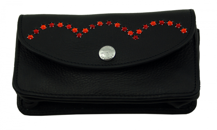 WESTERN-SPEICHER Geldbörse Leder Strass Swarovski-Elements BN140