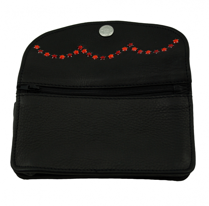 WESTERN-SPEICHER Geldbörse Leder Strass Swarovski-Elements BN140