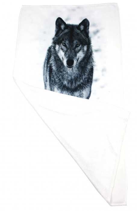 WESTERN-SPEICHER Handtuch Badetuch Wolf 100 cm x 50 cm