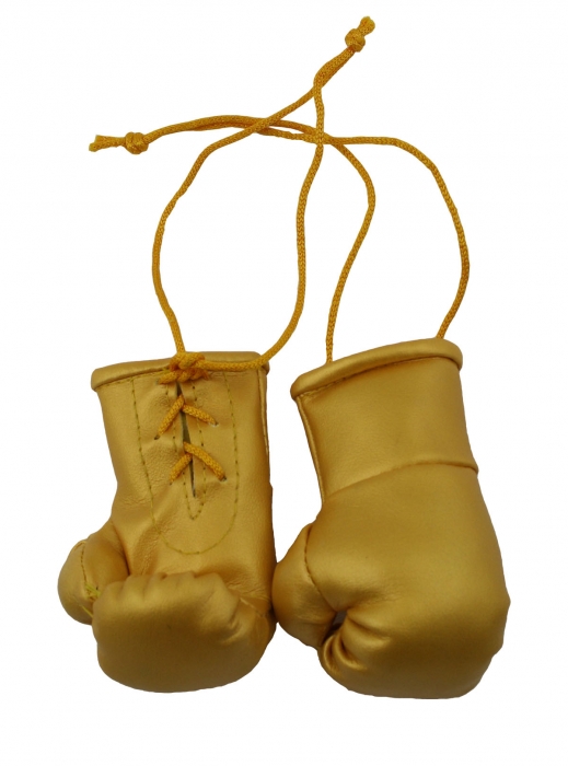 1Paar(2Stck.)Deko Mini Boxhandschuhe Gold