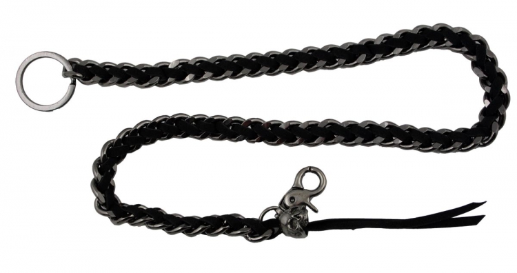 Lange Schlüsselkette Biker Börsen Kette Totenkopf
