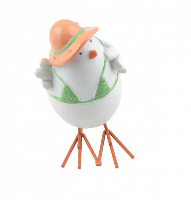 Maritime Deko Figur Huhn aus Polystone im Seedesign Höhe ca.11cm DH10