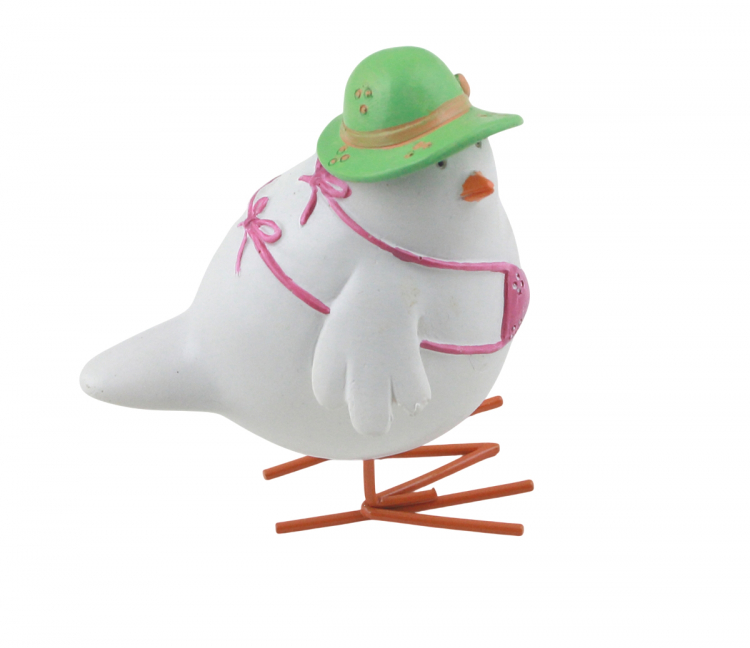 Maritime Deko Figur Huhn aus Polystone im Seedesign Höhe ca.11cm DH11