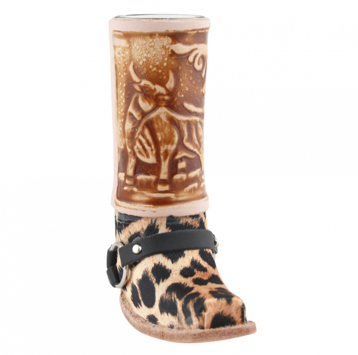 Schnapsglas im Cowboy Stiefel aus Leder – Handarbeit Mexico –Western GL17