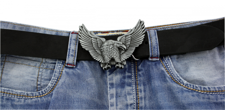 Gürtelschnalle Adler aus Zinn – Buckle für Gürtel bis 4 cm GS15