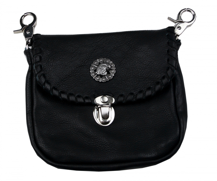 Festival Tasche Gürteltasche Hüfttasche Geldbörse Leder mit Karabiner K31