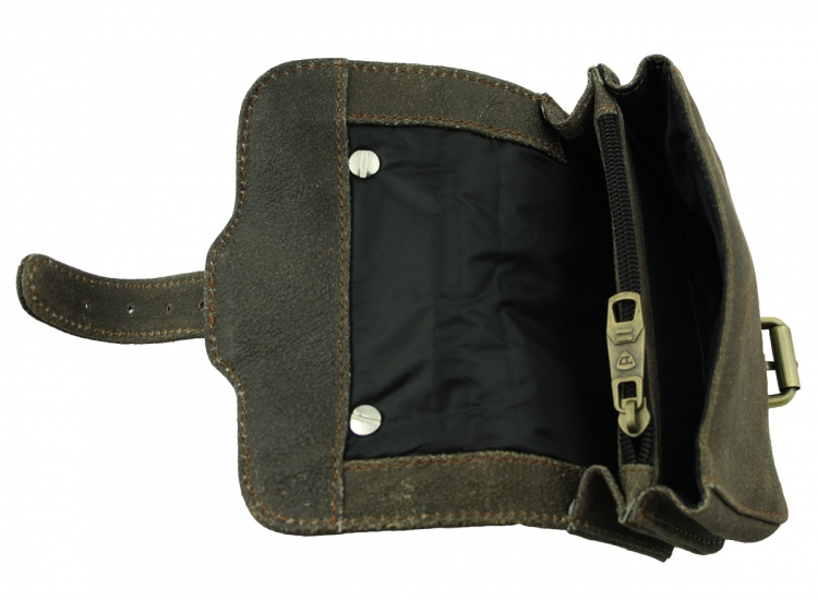 Festival Tasche Gürteltasche Hüfttasche Geldbörse WS05 Braun Leder Antik