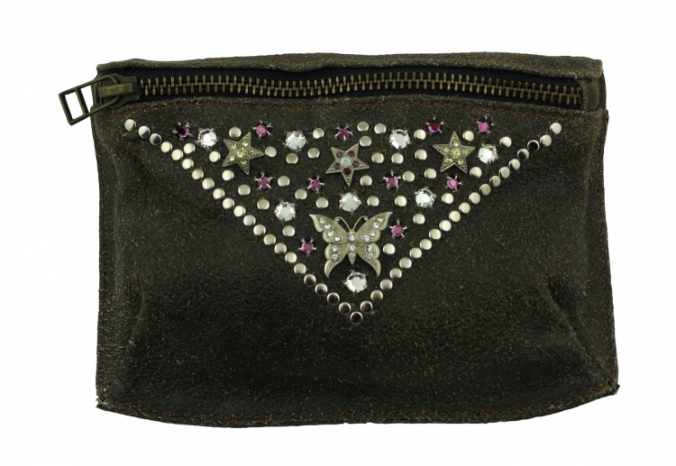 WESTERN-SPEICHER Gürteltasche Hüfttasche Leder Strass Swarovski-Elements WS031