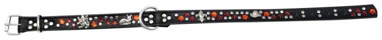 Hundehalsband Leder Strass Swarovski-Elements M/H015