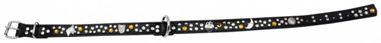 Hundehalsband Leder Strass Swarovski-Elements L/H018