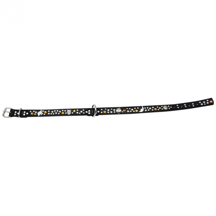 Hundehalsband Leder Strass Swarovski-Elements L/H018