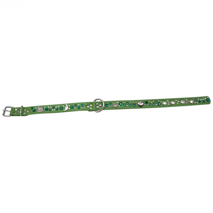 Hundehalsband Leder Strass Swarovski-Elements M/H021