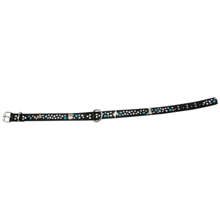 Hundehalsband Leder Strass Swarovski-Elements L/H023