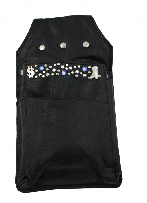 Western Speicher Leder Holster für Kellnerbörse mit Strass Swarovski Elements HK129