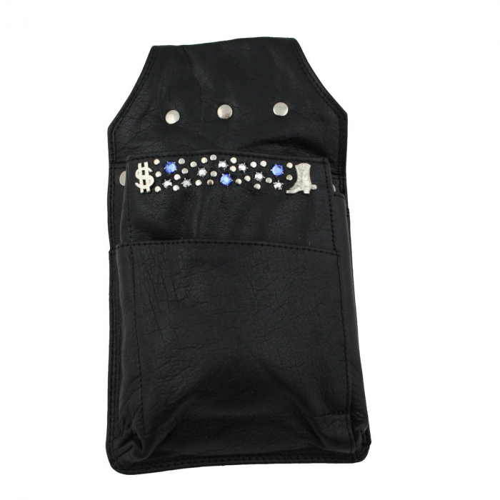 Western Speicher Leder Holster für Kellnerbörse mit Strass Swarovski Elements HK129