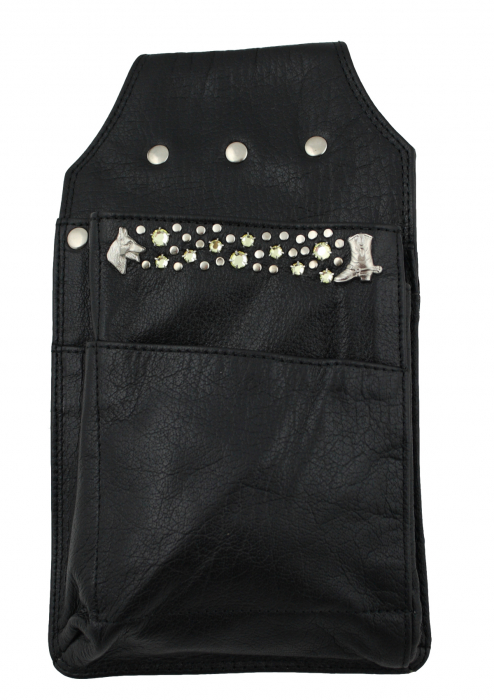Western Speicher Leder Holster für Kellnerbörse mit Strass Swarovski Elements HK130
