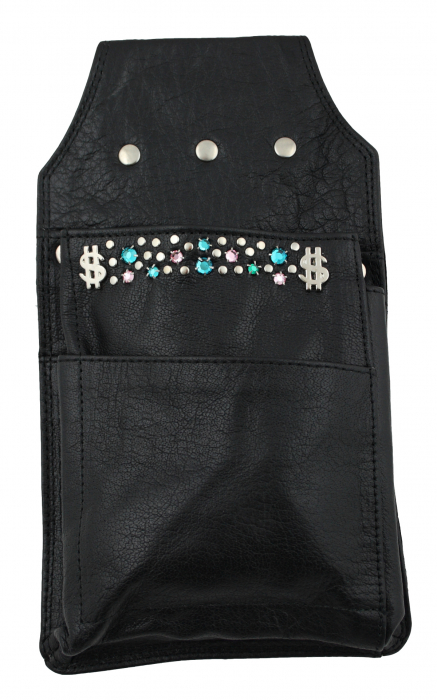 Western Speicher Leder Holster für Kellnerbörse mit Strass Swarovski Elements HK133