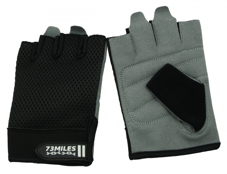 73MILES Leder Fahrradhandschuhe Fitness Sport Handschuhe Fingerlos Atmungsaktiv G03