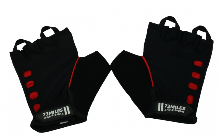 73MILES Leder Fahrradhandschuhe Fitness Sport Handschuhe Fingerlos Atmungsaktiv G04