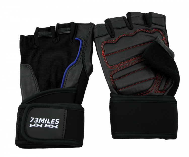 73MILES Leder Kraftsporthandschuhe Fitness Sport Bodybuilding Handschuhe Fingerlos S-XXL  G15