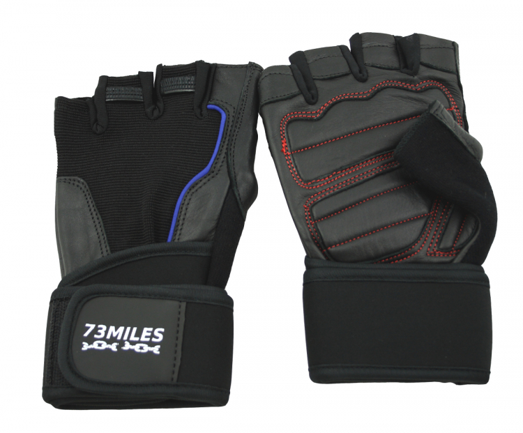 73MILES Leder Kraftsporthandschuhe Fitness Sport Bodybuilding Handschuhe Fingerlos S-XXL  G15