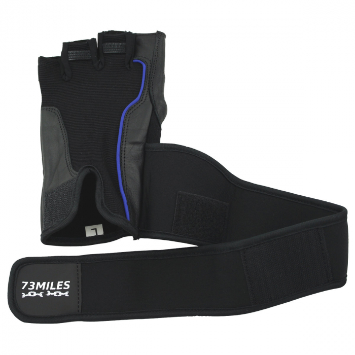 73MILES Leder Kraftsporthandschuhe Fitness Sport Bodybuilding Handschuhe Fingerlos S-XXL  G15