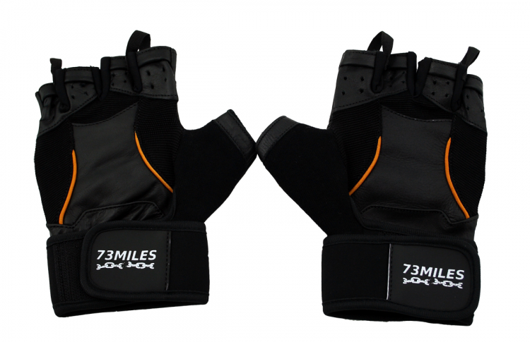 73MILES Leder Kraftsporthandschuhe Fitness Sport Bodybuilding Handschuhe Fingerlos S-XXL  G16