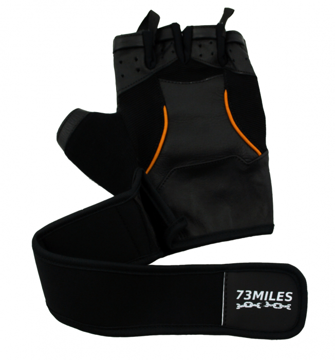 73MILES Leder Kraftsporthandschuhe Fitness Sport Bodybuilding Handschuhe Fingerlos S-XXL  G16