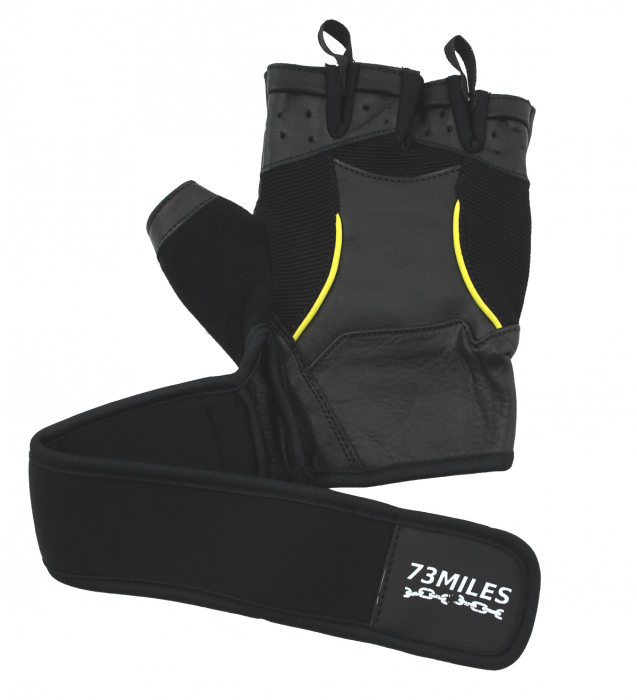 73MILES Leder Kraftsporthandschuhe Fitness Sport Bodybuilding Handschuhe Fingerlos S-XXL  G17