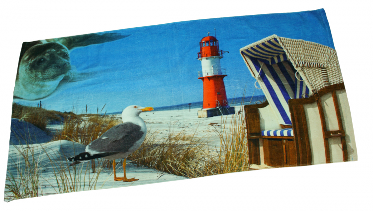 Handtuch Badetuch Maritim 80 x 40 cm 100% Baumwolle