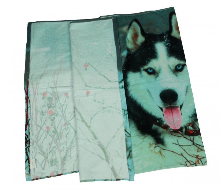 Handtuch Badetuch Husky 80 x 40 cm 100% Baumwolle