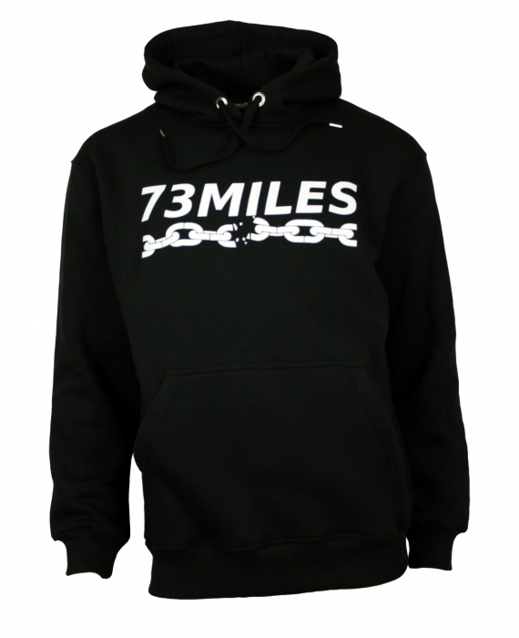73MILES Print Hoodie Kapuzenpullover schwarz Größen S bis 4XL