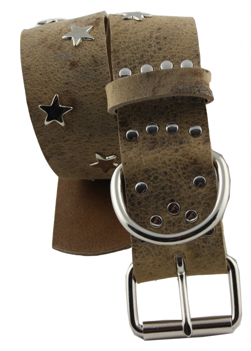 Hundehalsband Leder Indi04 Braun  Größe 55 - 61cm Breite 5cm