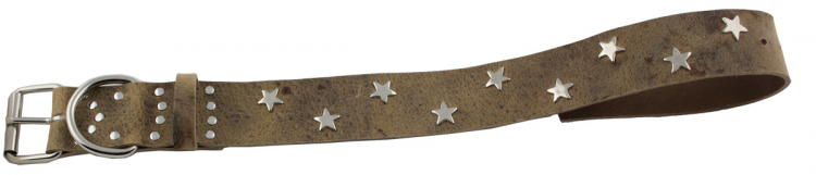 Hundehalsband Leder Indi04 Braun  Größe 55 - 61cm Breite 5cm
