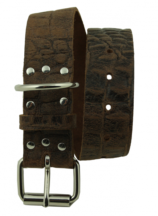 Hundehalsband Leder  Braun Halsumfang 37-47cm Breite 4cm Indi09