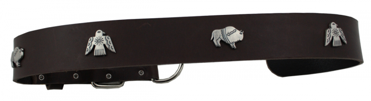 Hundehalsband Leder Indi Braun  Größe 57 - 63cm Breite 4cm