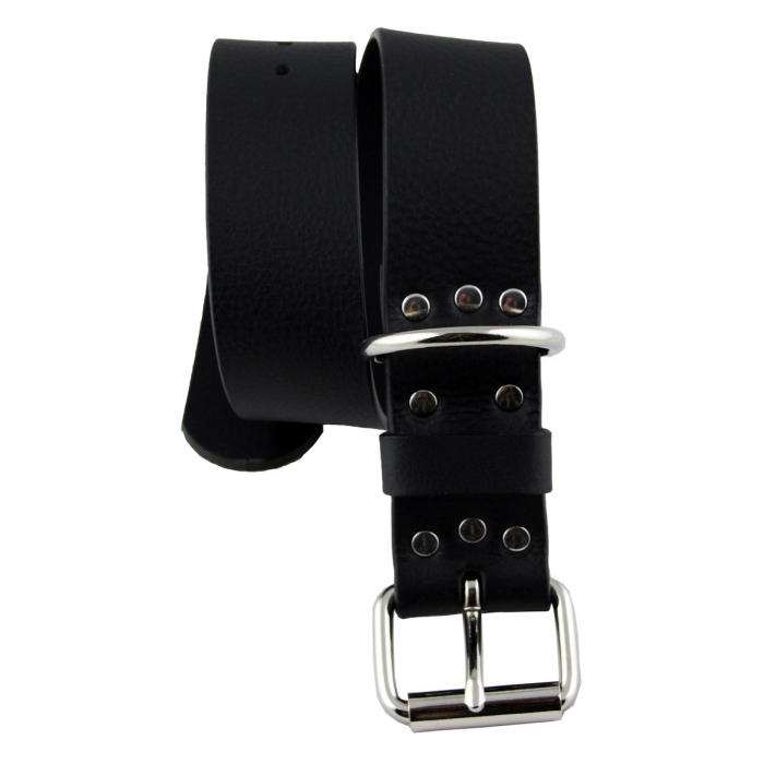 Hundehalsband Leder Schwarz Größe 48 - 54cm Breite 4cm