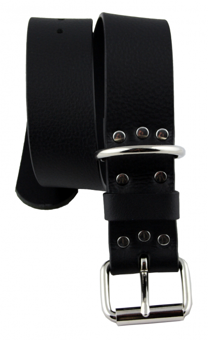 Hundehalsband Leder Schwarz Größe 56 - 62cm Breite 4cm